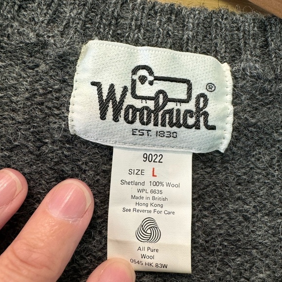 Vintage Woolrich Shetland Wool Argyle V-Neck Vest / Large - Picture 2 of 8